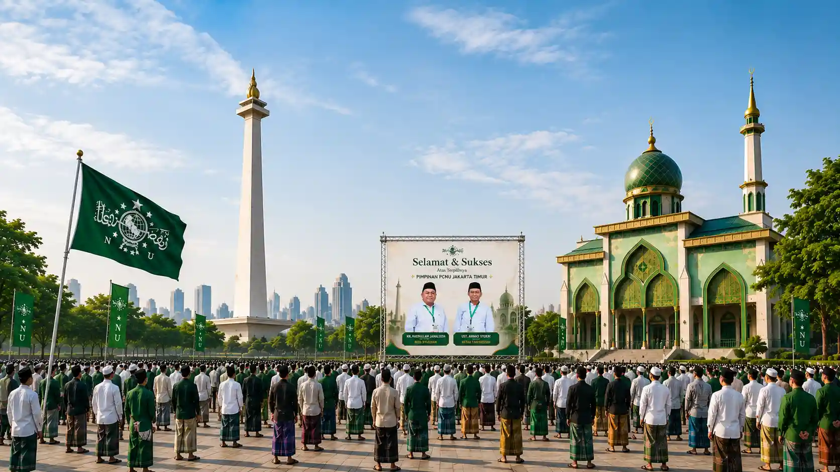 Kebersamaan pengurus dan warga Nahdlatul Ulama Pengurus Wilayah Provinsi Nusa Tenggara Barat